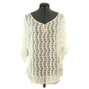 𝅺perch by blu pepper 💕Elegant Cream Lace Tunic💕